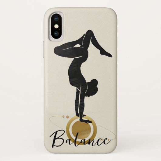 Silhouette yoga ondersteboven handstandaard, bevro Case-Mate iPhone case (Achterkant)
