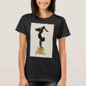 Silhouette yoga ondersteboven handstandaard, bevro t-shirt (Voorkant)