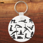 Silhouette Yoga pose Sleutelhanger (Voorkant)