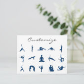 Silhouette Yoga Poses Thunder_Cove Briefkaart (Staand voorkant)