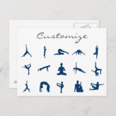 Silhouette Yoga Poses Thunder_Cove Briefkaart (Voorkant / Achterkant)