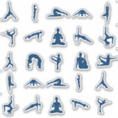 Silhouette Yoga Poses Thunder_Cove Sticker (Voorkant)