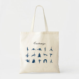 Silhouette Yoga Poses Thunder_Cove Tote Bag