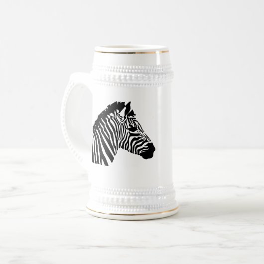 Silhouette Zebra Bierpul (Voorkant links)