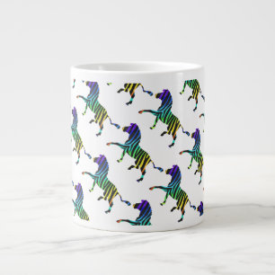 Silhouette Zebra Black en Rainbow Jumbo Beker
