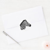 Silhouette Zebra Ronde Sticker (Envelop)