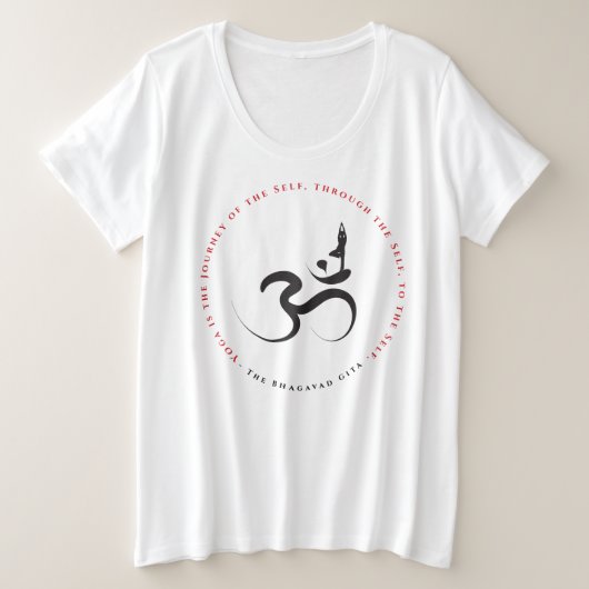 Silhouette Zen Simple Yoga & Calligraphie Om/Aum (Design devant)