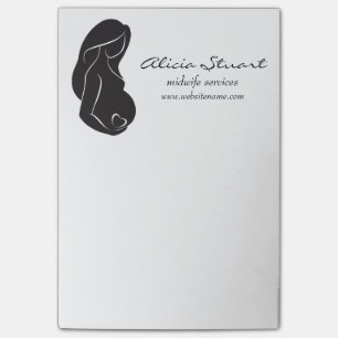 Silhouette Zwangere Vrouw Belly Heart Post-it® Notes