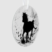Silhouette, zwart paard ornament (voorkant)
