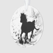 Silhouette, zwart paard ornament (voorkant)