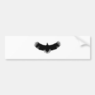 Silhouette (zwart-wit) Eagle Bumpersticker