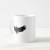 Silhouette (zwart-wit) Eagle Koffiemok (Voorkant links)
