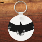 Silhouette (zwart-wit) Eagle Sleutelhanger (Voorkant)