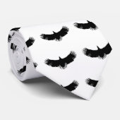 Silhouette (zwart-wit) Eagle Stropdas (Opgerold)