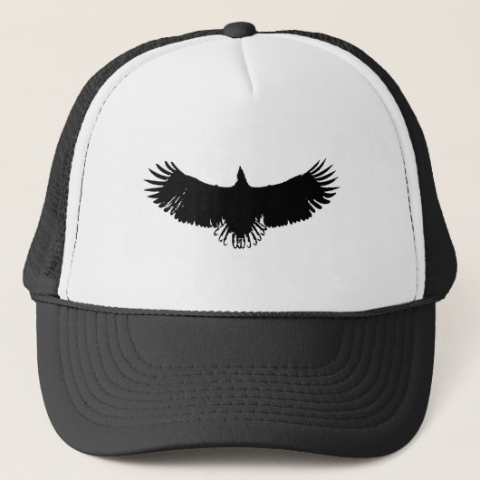 Silhouette (zwart-wit) Eagle Trucker Pet (Voorkant)