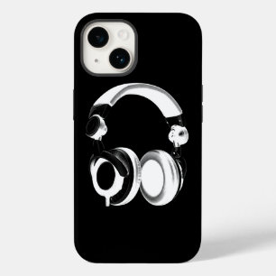 Silhouette (zwart-wit) hoofdtelefoon Case-Mate iPhone 14 hoesje
