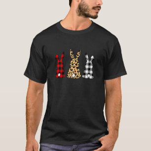 Silhouetten Konijnen Buffel Plaid Leopard Bunny Ea T-shirt