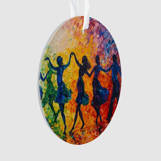 Silhouettes colorées dansant (devant)