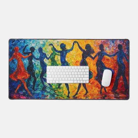 Silhouettes colorées dansant (Clavier et souris)