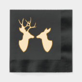 Silhouettes de cerf doré buck et biche (Recto)
