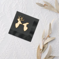 Silhouettes de cerf doré buck et biche