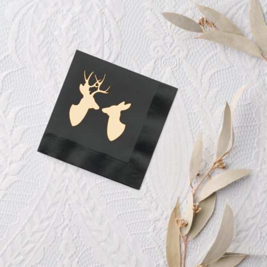 Silhouettes de cerf doré buck et biche (Insitu (mariage 2))