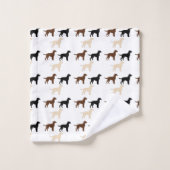 silhouettes de couleur de labrador retriever (Gant de toilette)