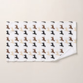 silhouettes de couleur de labrador retriever (Serviette à main)