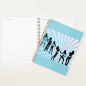 Silhouettes de femmes élégantes mode bleu sarcelle (Devant avec enveloppe)