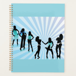 Silhouettes de femmes élégantes mode bleu sarcelle