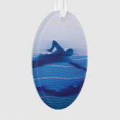 Silhouettes de nageur rayées par bleu (devant)