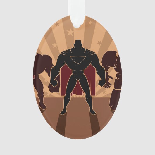 Silhouettes d'équipe de super héros (devant)