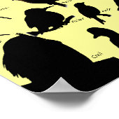 Silhouettes d'oiseaux (16) Poster (Coin)