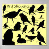 Silhouettes d'oiseaux (16) Poster (Devant)