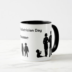 Silhouettes du jour des pédiatres Nom Mug