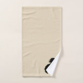 Silhouettes et Taupe noirs rustiques de cheval (Serviette à main)