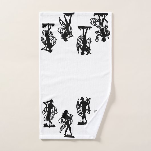 silhouettes grecques anciennes de l'impression Mus (Serviette à main)
