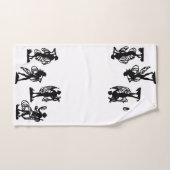 silhouettes grecques anciennes de l'impression Mus (Serviette à main)