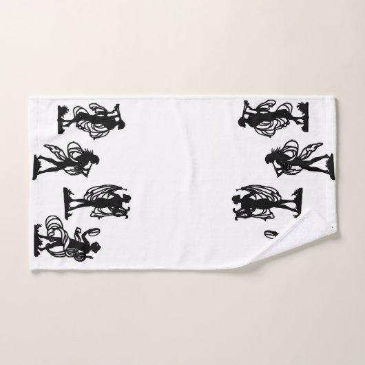 silhouettes grecques anciennes de l'impression Mus (Serviette à main)