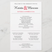 Silhouettes simples Programmes de mariage Flyers (Devant)