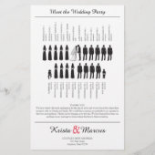 Silhouettes simples Programmes de mariage Flyers (Dos)