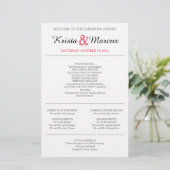 Silhouettes simples Programmes de mariage Flyers (Debout devant)