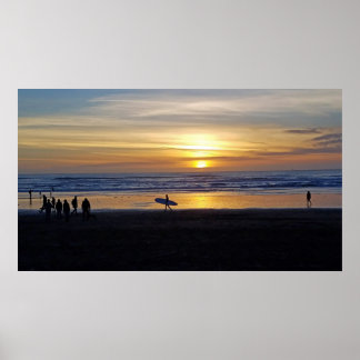Silhouettes van de baai poster
