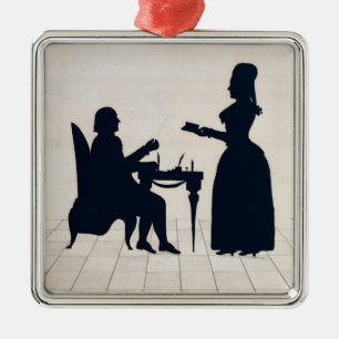 Silhouettes van Monsieur en Madame Roland Metalen Ornament