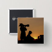 Silhouettes Vierkante Button 5,1 Cm (Voorkant /achterkant)