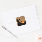 Silhouettes Vierkante Sticker (Envelop)