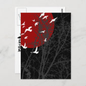 silhouetvogels briefkaart (Voorkant / Achterkant)