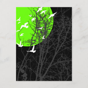silhouetvogels briefkaart