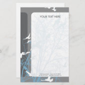 silhouetvogels briefpapier (Voorkant / Achterkant)