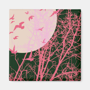 silhouetvogels magneet